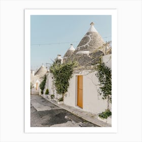 Trulli House with plants in Alberobello, Puglia, Italy | Architecture and travel photography Art Print