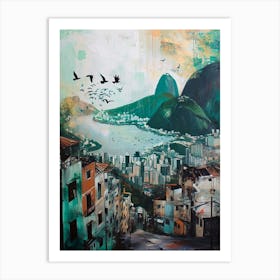 Rio De Janeiro Kitsch Cityscape 1 Art Print