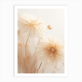 Boho Dried Flowers Gerbera Daisy 6 Art Print