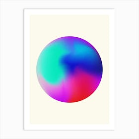 Rainbow Sphere Blue And Pink 1 Art Print