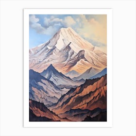 Mount Mckinley Denali Usa 7 Mountain Painting Art Print