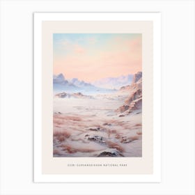 Dreamy Winter National Park Poster  Gobi Gurvansaikhan National Park Mongolia 2 Art Print