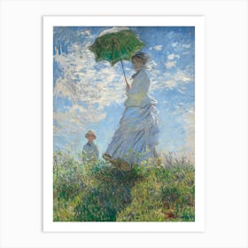 Woman With A Parasol Madame Monet And Her Son (1875), Claude Monet Art Print