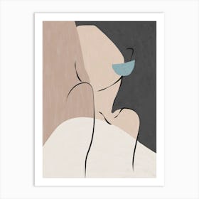 Beautiful Lady Posing Art Print