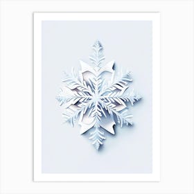 Ice, Snowflakes, Marker Art 3 Art Print