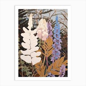 Flower Illustration Bluebonnet 2 Art Print