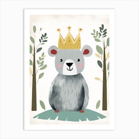 Little Koala 5 Wearing A Crown Art Print