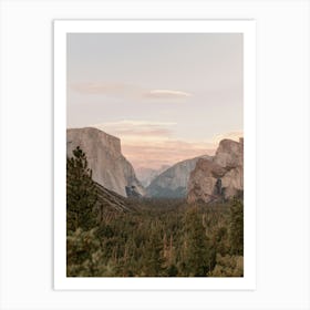 Sunset In Yosemite National Park Art Print