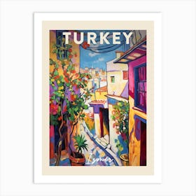 Izmir Turkey 3 Fauvist Painting  Travel Poster Art Print