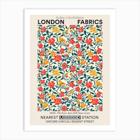 Poster Flores Vista London Fabrics Floral Pattern 2 Art Print
