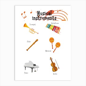 Musical Instruments Art Print