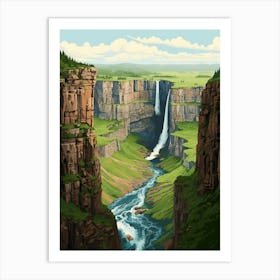 Palouse Falls State Park Retro Park 7 Art Print