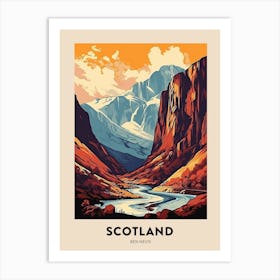 Ben Nevis Scotland 3 Vintage Hiking Travel Poster Art Print