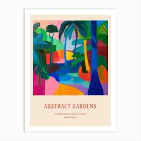 Colourful Gardens Fairchild Tropical Botanic Garden Usa 3 Red Poster Art Print