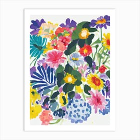 Gerberas 3 Modern Colourful Flower Art Print