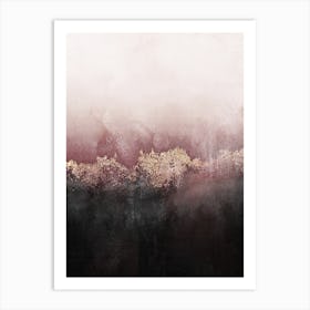Pink And Gold Sky Art Print
