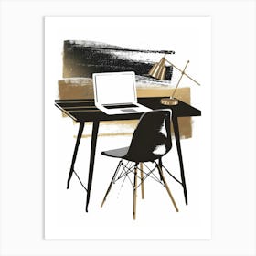 Office Desk Art Print