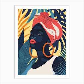 African Woman With Turban 19 Art Print