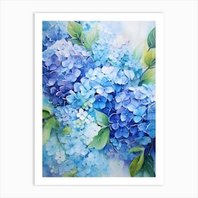 Blue Hydrangeas 6 Art Print