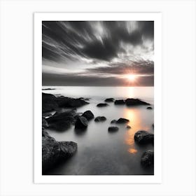 Sunset Over Rocks 1 Art Print