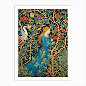 Lady In Blue Art Print