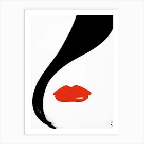 Red Lipstick Vintage Poster Art Print