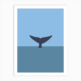 Blue Whale Tail, Mirissa, Sri Lanka Art Print