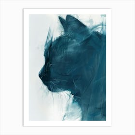 Blue Cat 16 Art Print