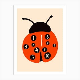 Lady Bug Art for Nursery Art Print