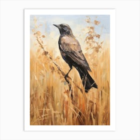 Bird Painting Crow 1 Art Print