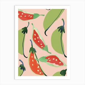 Peas In Pods Abstract Pattern 1 Art Print