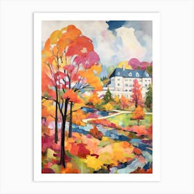 Autumn Gardens Painting Oglebay Resort Conference Center Usa Art Print