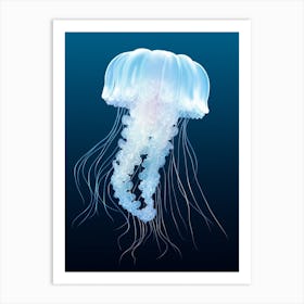 Sea Nettle Jellyfish Ocean Realistic 6 Art Print