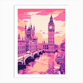 London In Risograph Style 2 Art Print