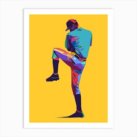 Yellow Baseball Art Print