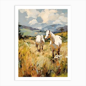 Horses Painting In Cotacachi, Ecuador 4 Art Print