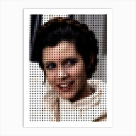 Carrie Fisher In Style Dots Art Print