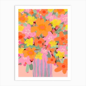 Neon Bouquet 1 Art Print