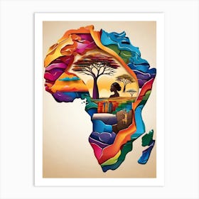 African Continent Art Print