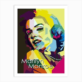 Marilyn Monroe Hollywood Icon Retro Art Wpap Art Print