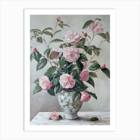 A World Of Flowers Camellia 1 Painting Art Print