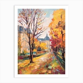 Autumn Gardens Painting Jardin Des Plantes France 1 Art Print