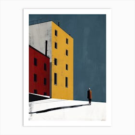 Man Walking Down The Street Art Print