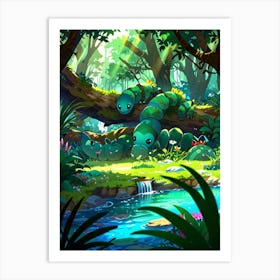 Worms In The Forest Art Print