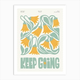 Keep Going Yellow-bells Flower Market Matisse Style Art Print