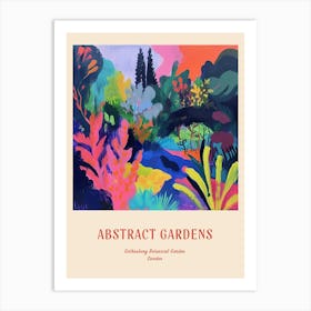Colourful Gardens Gothenburg Botanical Garden Sweden 1 Red Poster Art Print