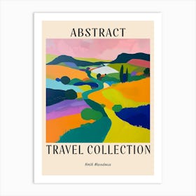 Abstract Travel Collection Poster North Macedonia 3 Art Print