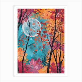 Moonlight In The Trees Art Print