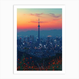 Toronto Skyline At Sunset Art Print