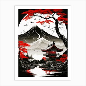 Asian Landscape Painting Art Print